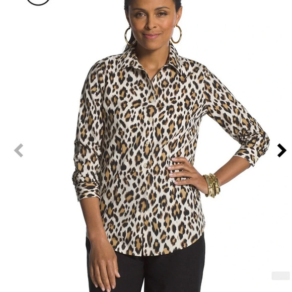 🌺🌺🌺- Chicos linen blend three-quarter sleeve blouse size 2.5 excellent condit… - Picture 1 of 4